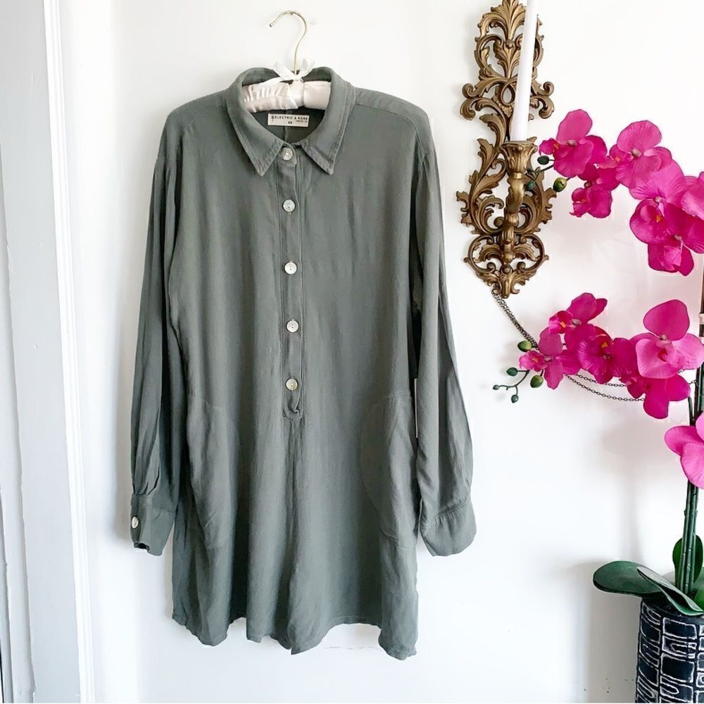 ELECTRIC & ROSE X FREE PEOPLE SIERRA OVERSIZED ROMPER SAGE GREEN XS - Picture 4 of 13
